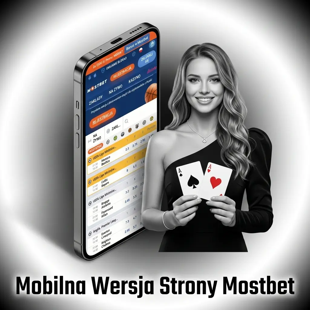 Mobilna wersja strony Mostbet na telefonie