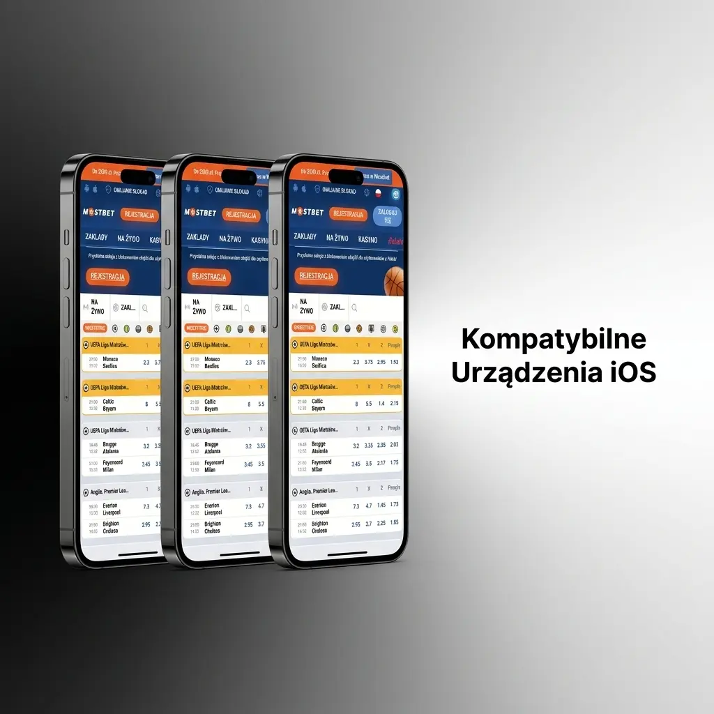 Kompatybilne urządzenia Apple z aplikacją Mostbet