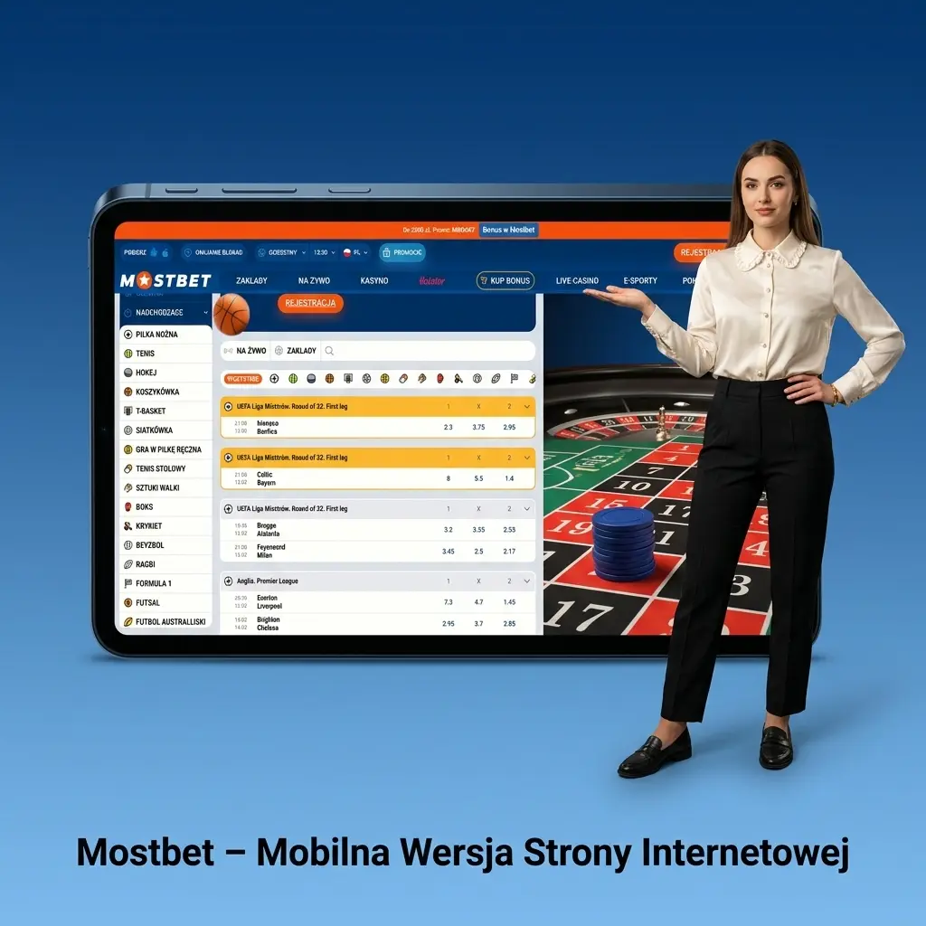 Mostbet mobilna wersja strony internetowej na smartfonie