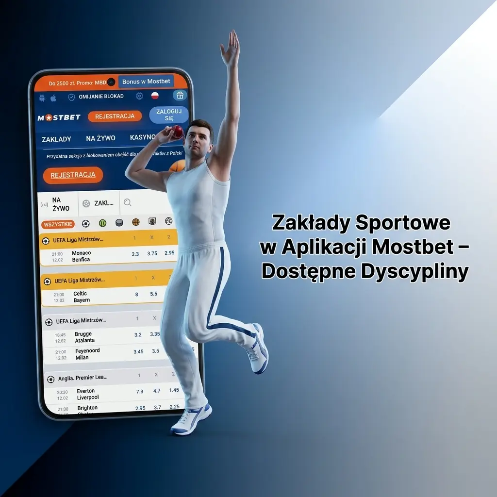 Dyscypliny sportowe dostępne w aplikacji Mostbet